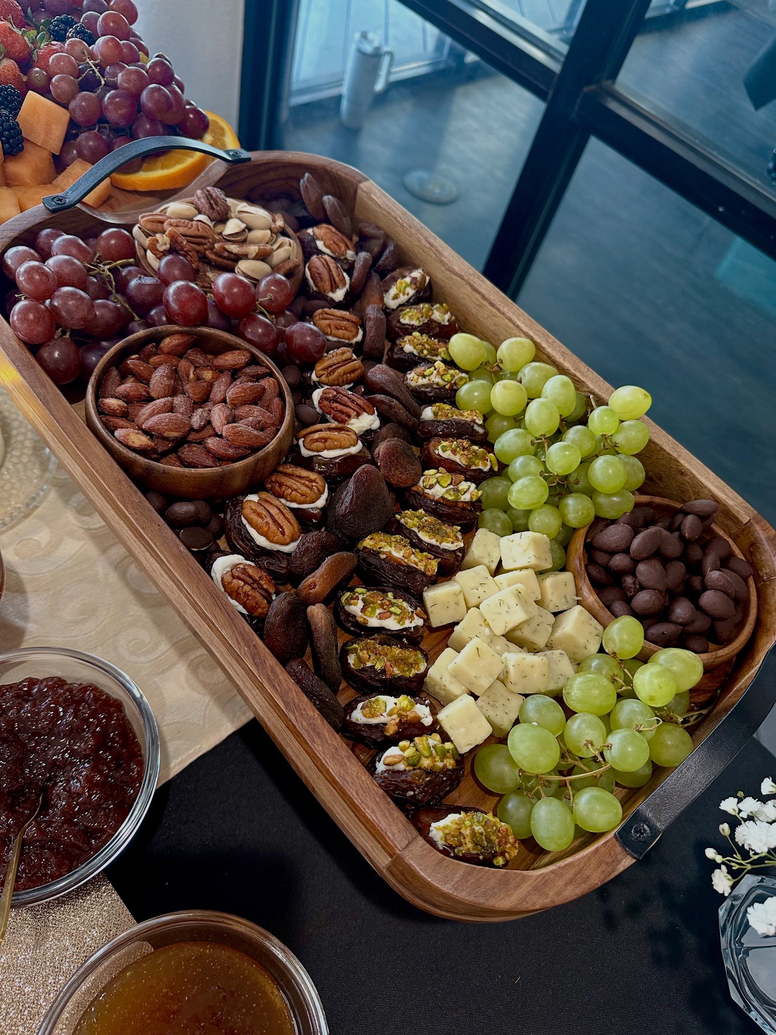 Close up of charcuterie details